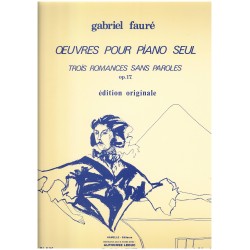 Gabriel Fauré, Trois romances sans paroles, op. 17