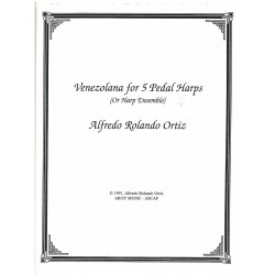 Alfredo Rolando Ortiz, Venezolana for 5 Pedal Harps (or Harp Ensemble)