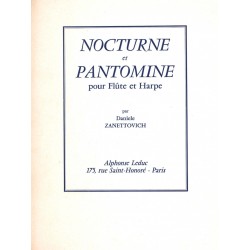 Daniele Zanettovich, Nocturne et Pantomine