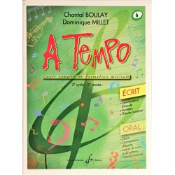 Chantal Boulay - Dominique Millet, A Tempo Volume 6, Livre Ecrit