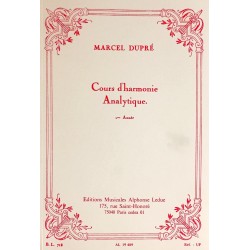 Marcel Dupré, Cours d'harmonie analytique Volume 1