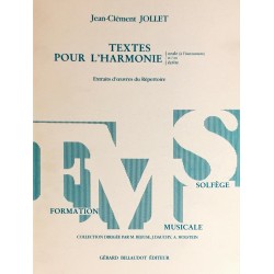 Jean-Clément Jollet, Textes pour l'harmonie