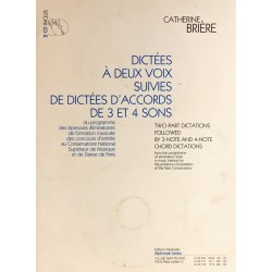 Catherine Brière, Dictées à deux voix suivies de dictées d'accords de 3 et 4 sons