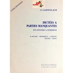 Odette Gartenlaub, Dictées à parties manquantes Cahier du professeur Volume 1