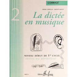 Pierre Chépélov - Benoît Manut, La dictée en musique Volume 2 Corrigés