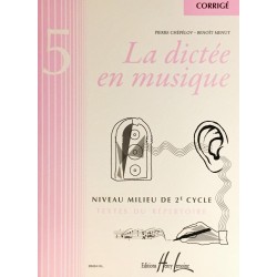 Pierre Chépélov - Benoît Manut, La dictée en musique Volume 5 Corrigés