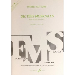 Divers auteurs, Dictées musicales Livre de l'élève Volume 1