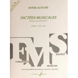 Divers auteurs, Dictées musicales Livre du professeur Volume 1