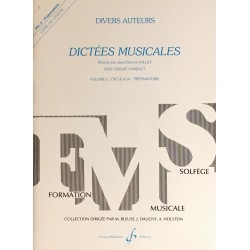 Divers auteurs, Dictées musicales Livre de l'élève Volume 2