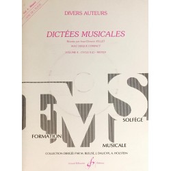 Divers auteurs, Dictées musicales Livre du professeur Volume 4