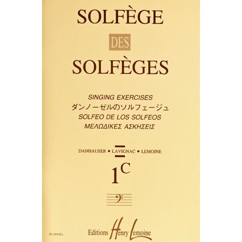 Solfege DES SOLFEGES, Volume 1C - 通販 - gofukuyasan.com